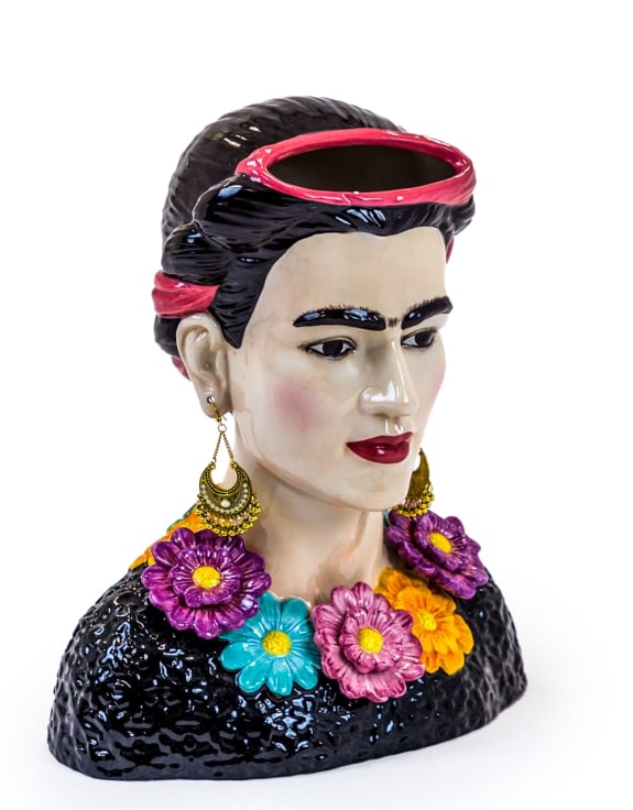 Frida Kahlo Ceramic Bust Vase