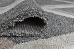 Chad Geometric Rug 592 Grey close view picture of the backing
