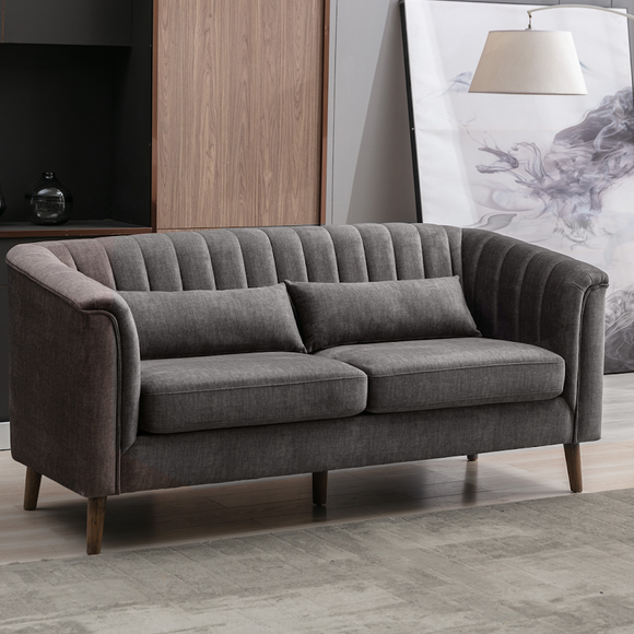 Charlotte 3 Seater Sofa Graphite Life style close view photo