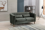 Charlotte 3 Seater Sofa Winter Moss close front view living style photo
