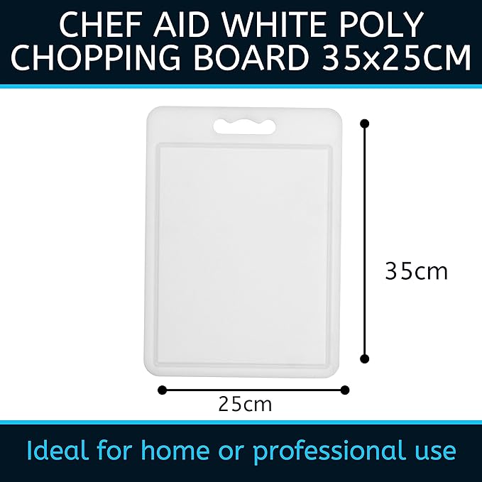 Chef Aid White Poly Chopping Board