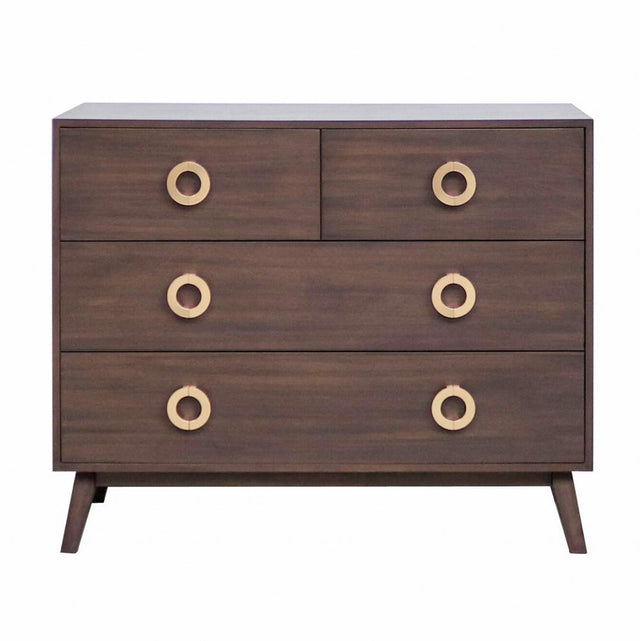 Chelsea 2+2 Drawer Dresser Walnut Tone 100cm