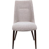 Chester Fabric Dining Chair Natural Pair with brown powder-coated metal legs