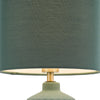 Chloris Small Table Lamp Green with gold hardware