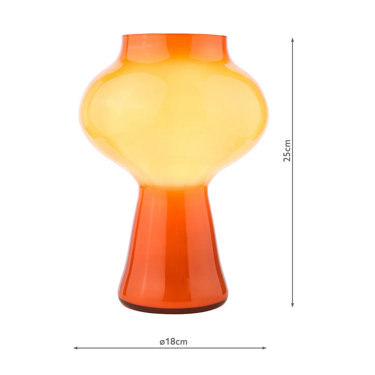 Chrissy Table Lamp Orange - Stylish Glass Lighting Collection