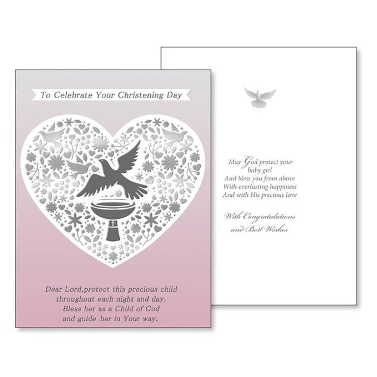Christening Day 3D Card Girl