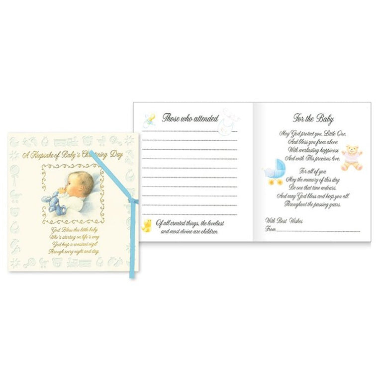 Christening Keepsake Booklet Boy