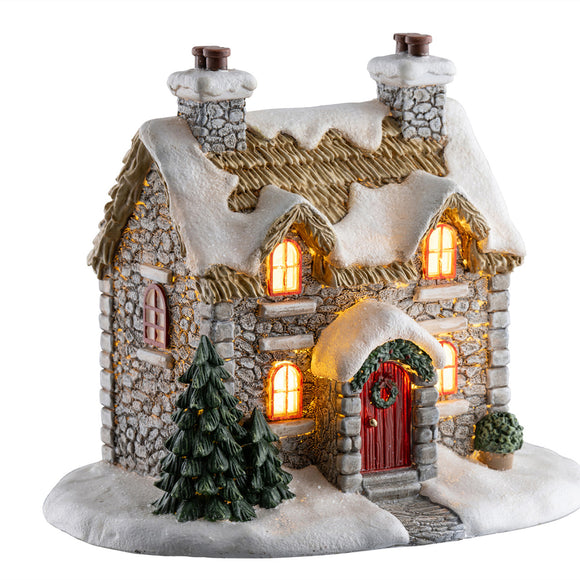 Christmas Cottage LED picture on the white background