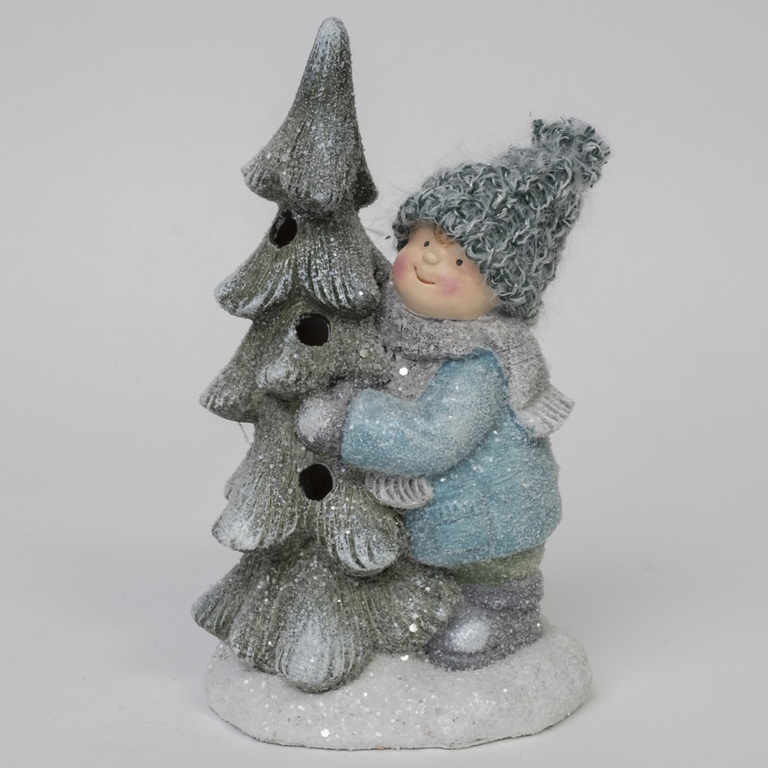 Blue Girl/Boy With Tree Led