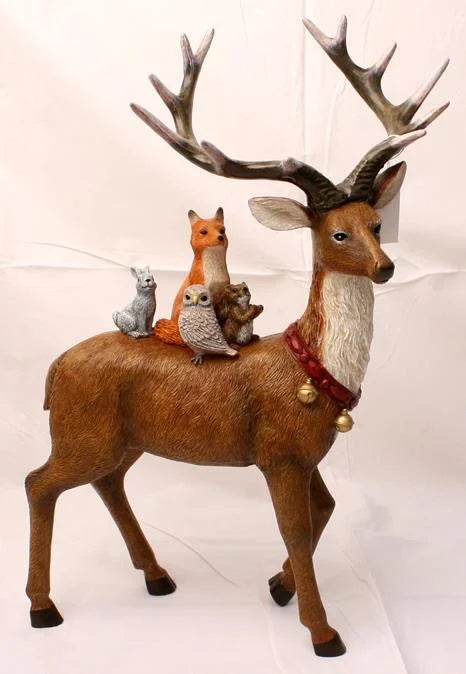 Deer Christmas Decor, Deer Ornaments for Christmas Tree, Stained Glass main image 0