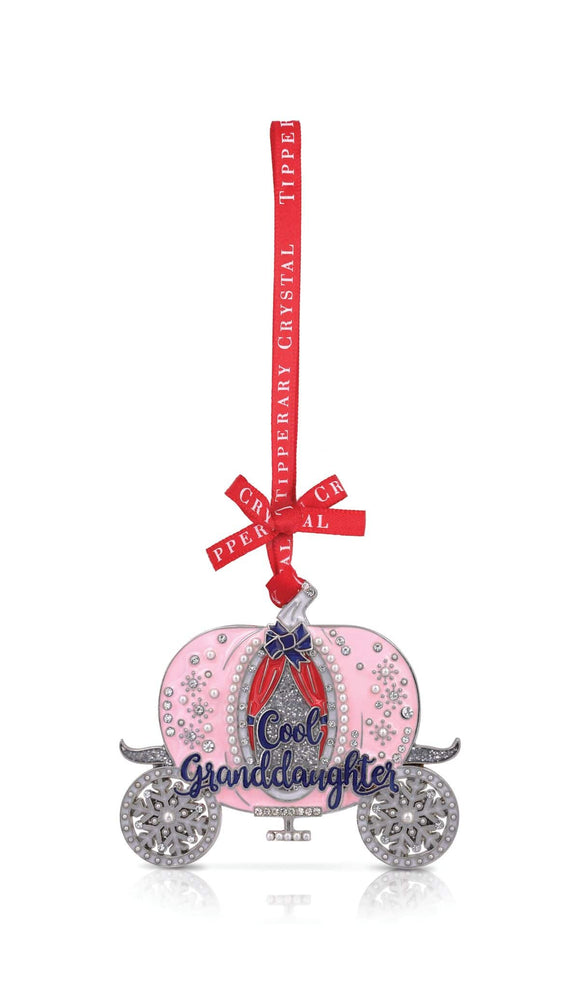 Cherish the Holidays with Tipperary Crystal's Cool Granddaughter Christmas Decoration - A Stylish and Heartfelt Gift for Your Grandchild.