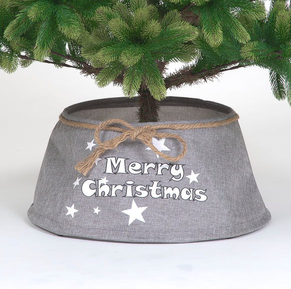Elevate your holiday decor with the Merry Christmas Grey Tree Skirt. Add a touch of elegance and festive spirit to your Christmas tree setup with this stylish and welcoming tree skirt.