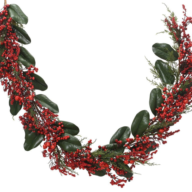 Christmas Red Berry Garland 180 cm – Festive Christmas Decoration & Home Décor