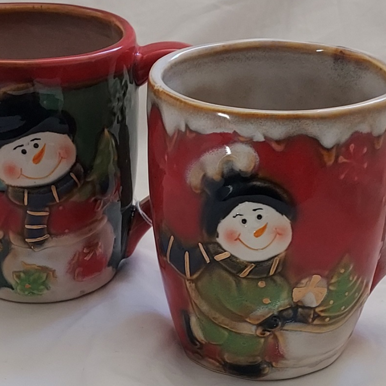 Porcelain Snowman Mug Assorted