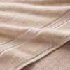 Christy Serene Bath Sheet Driftwood close view picture of the towel plush texture