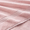 Christy Serene Bath Sheet Dusty Pink close view picture of the towel plush texture