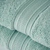Christy Serene Hand Towel Duck Egg close view picture of the towel design