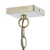 Churchill 1 Light Pendant Antique Brass close view picture of the fitting plate