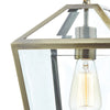 Churchill 1 Light Pendant Antique Brass close view picture of the lamp shade