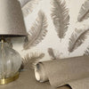 Belgravia Ciara Feather Vinyl Wallpaper Mocha life style photo