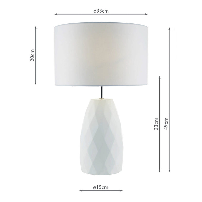 Ciara Table Lamp White - Stylish Home Lighting