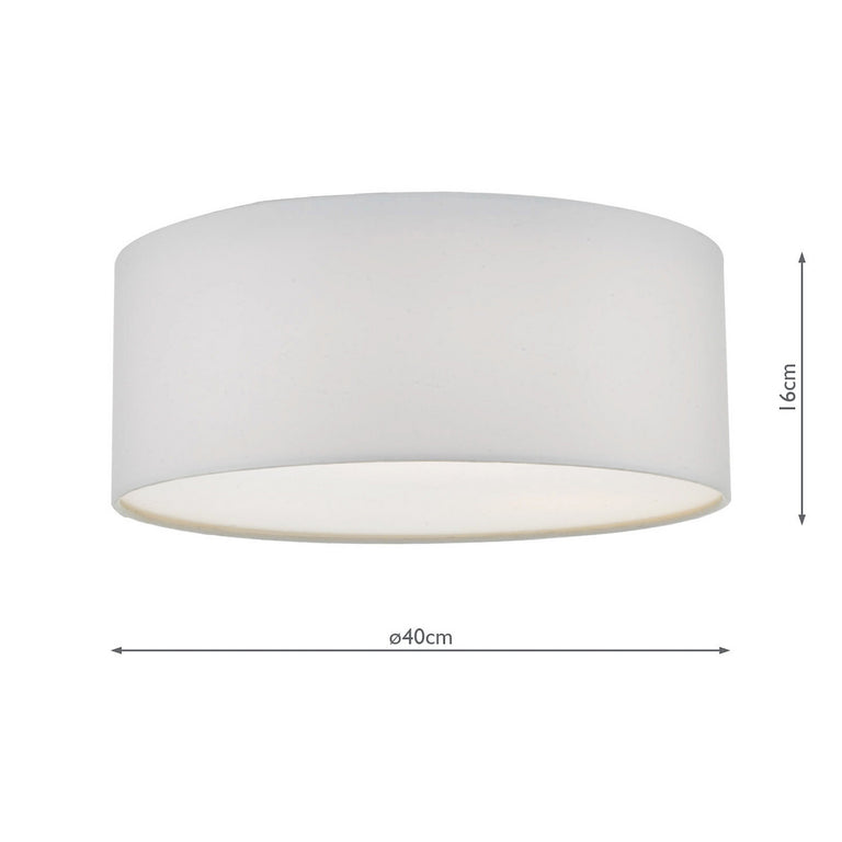 Cierro 3 Light Flush 40 cm Ivory - Flush Ceiling Light for Home Decor