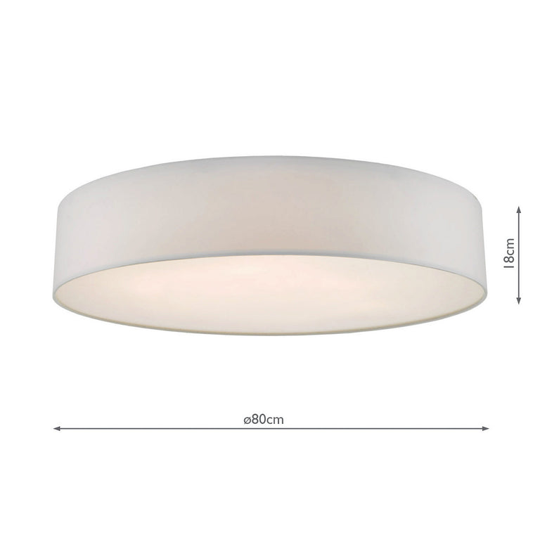 Cierro 6 Light Flush Ivory - Cierro Ceiling Lighting Collection