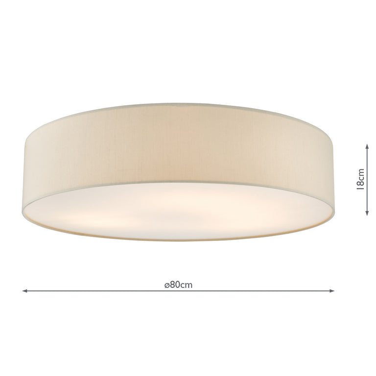 Cierro 6 Light Flush Taupe - Ceiling Light for Home Decor