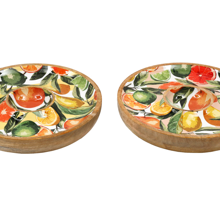 Citrus Chip & Dip Plate 35cm - Delph Collection Serving Plate