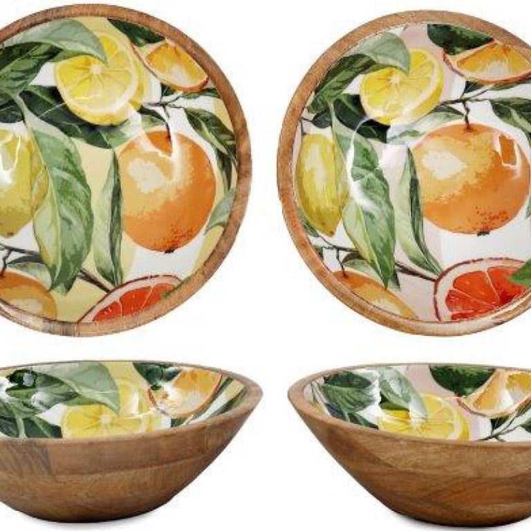 Citrus Zest Enamel Bowl Small - Mango Wood Delph Collection