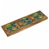 Citrus Zest Enamel Tray Medium made in a dak green design