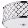 Civic Small 2 Light Flush Polished Chrome close view picture of the shade design