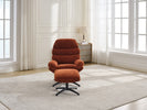 Clark Swivel Accent Chair Rust life style front view photo