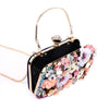 Stunning black floral embellished clutch bag for special occasions