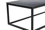 Cody Nest of Coffee Tables Black close view picture of the metal frame