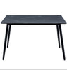 Cody Rectangle Dining Table 120cm Black  front view picture of the table