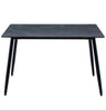 Cody Rectangle Dining Table 160 cm Black front view picture
