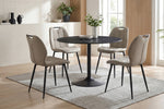 Cody 100cm round dining table in black with a sintered stone top