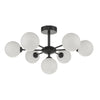 Cohen 7 Light Pendant Matt Black/Opal Glass picture on the white background