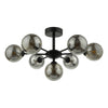 Cohen 7 Light Pendant Matt Black/Smoked Glass picture on the white background