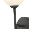 Cohen Wall Light Black With Opal Glass close view picture of the metal hardware