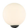 Cohen Wall Light Black With Opal Glass close view picture of the opal glass shade