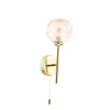 Cohen Wall Light Polished Gold With Closed Organic Amber Glass with a beautiful design