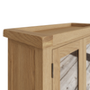 Elegant Display: Compact Wooden Dresser Top.