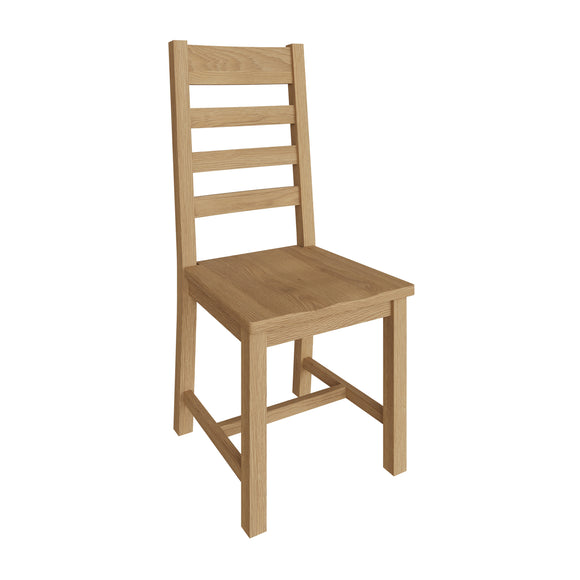 Chic Wooden Dining Chair with Ladder-Style Back.