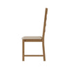Sleek Seating: Stylish Ladder-Back Chair with Fabric.
