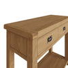 Contemporary Design: Moderately Sized Wooden Console.