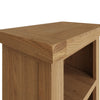 Contemporary Design: Narrow Wooden Book Storage.