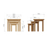 Contemporary Design: Trio of Wooden Nesting Tables.