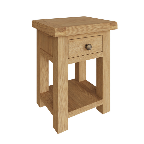 Elevate your space with a trendy wooden side table.